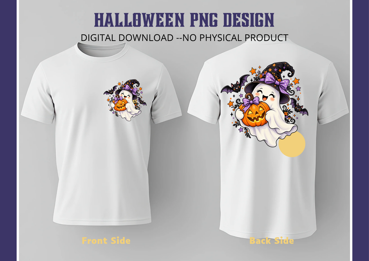 CUTE HALLOWEEN GHOST PNG - DIGITAL DOWNLOAD
